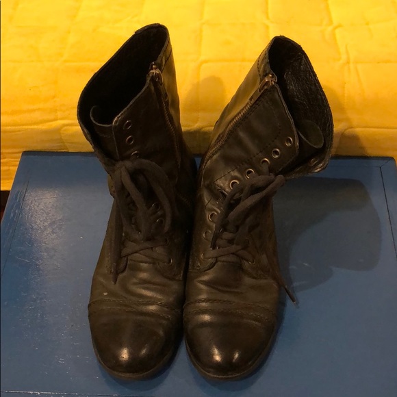 Black leather Steve Madden boots size 7 womens - Picture 4 of 7